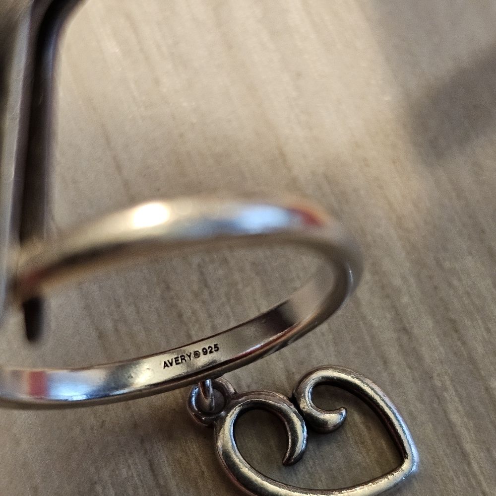 James Avery Silver Heart Charm Ring - Picture 3 of 4